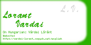 lorant vardai business card